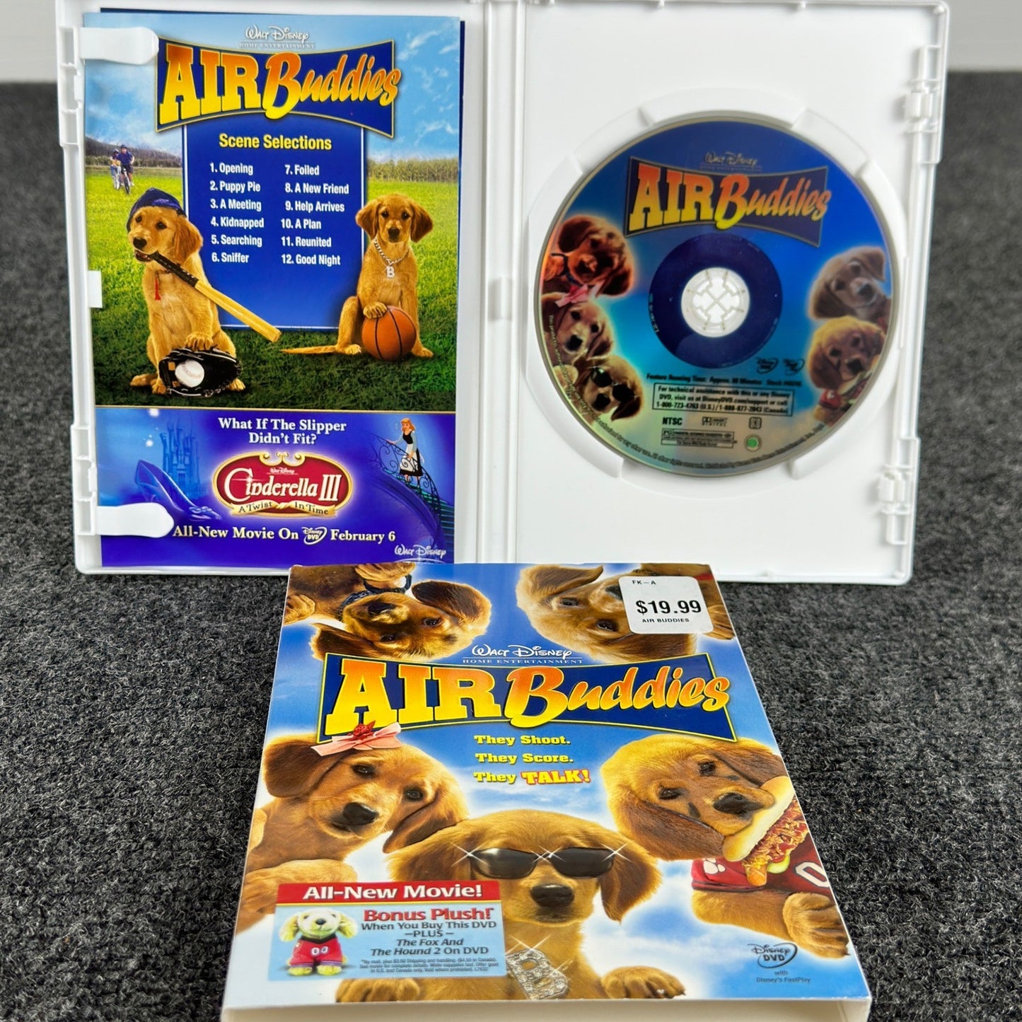 Air Buddies DVD Walt Disney Home Entertainment Talking Puppies Movie Slipcover by Buysaavy