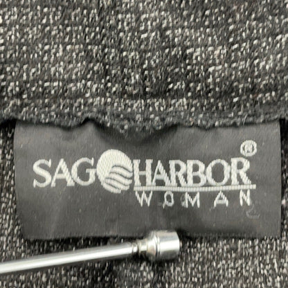Sag Harbor Woman 20W Pleated Dress Pants Charcoal Textured Elastic Waist by Sag Harbor Woman