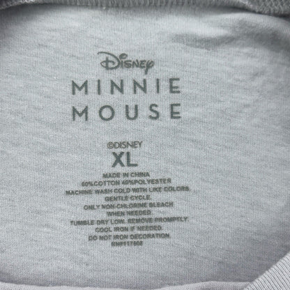 Disney Minnie Mouse Graphic T-Shirt Grey Neon Pink Purple XL RN117508 by Disney