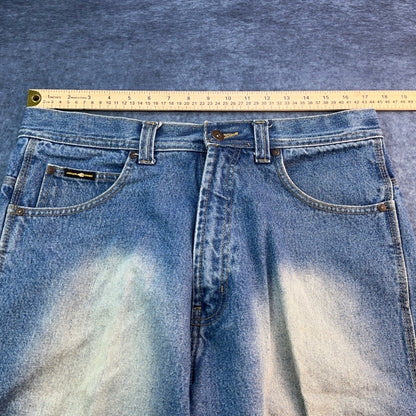 Jordan Craig Mens Baggy Denim Shorts Blue Sandblasted Fade Size 36 Y2K Jorts by Jordan Craig