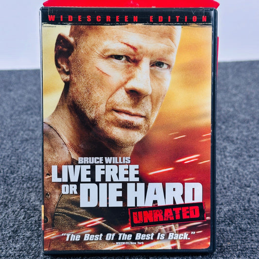Live Free or Die Hard DVD Unrated Widescreen Edition Bruce Willis Action Movie by Buysaavy