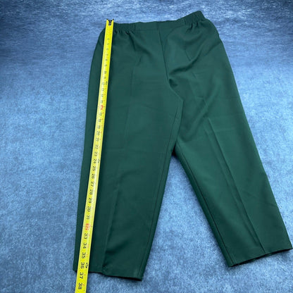 Just For Women Dark Green Elastic Waist Pull On Pants Straight Leg 18WP USA Made by Just For Women