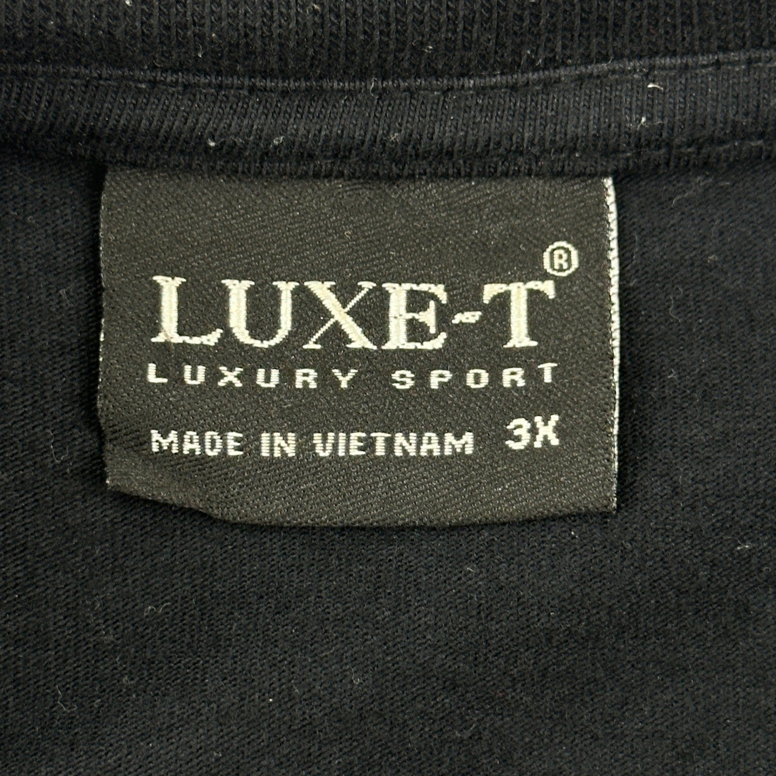 Luxe-T Luxury Sport Mens 3X Black Long Sleeve Embroidered Sun Graphic Tee Shirt by Luxe-T
