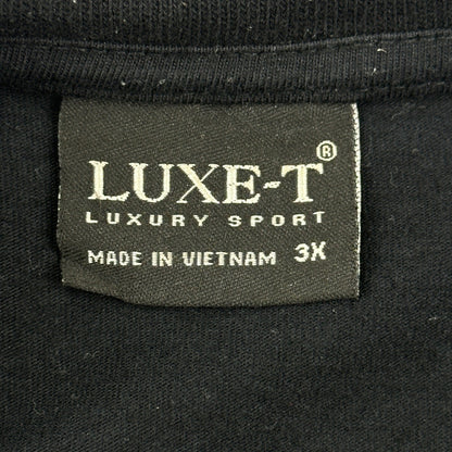 Luxe-T Luxury Sport Mens 3X Black Long Sleeve Embroidered Sun Graphic Tee Shirt by Luxe-T