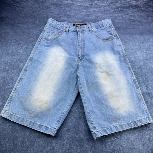 Jordan Craig Modern Classic Denim Shorts Light Wash Blue Mens 36 Streetwear Y2K by Jordan Craig