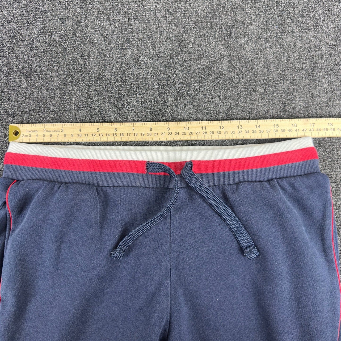 Jack & Jones Mens Navy Blue Jogger Sweatpants Red White Trim Size L 12190279 by JACK & JONES