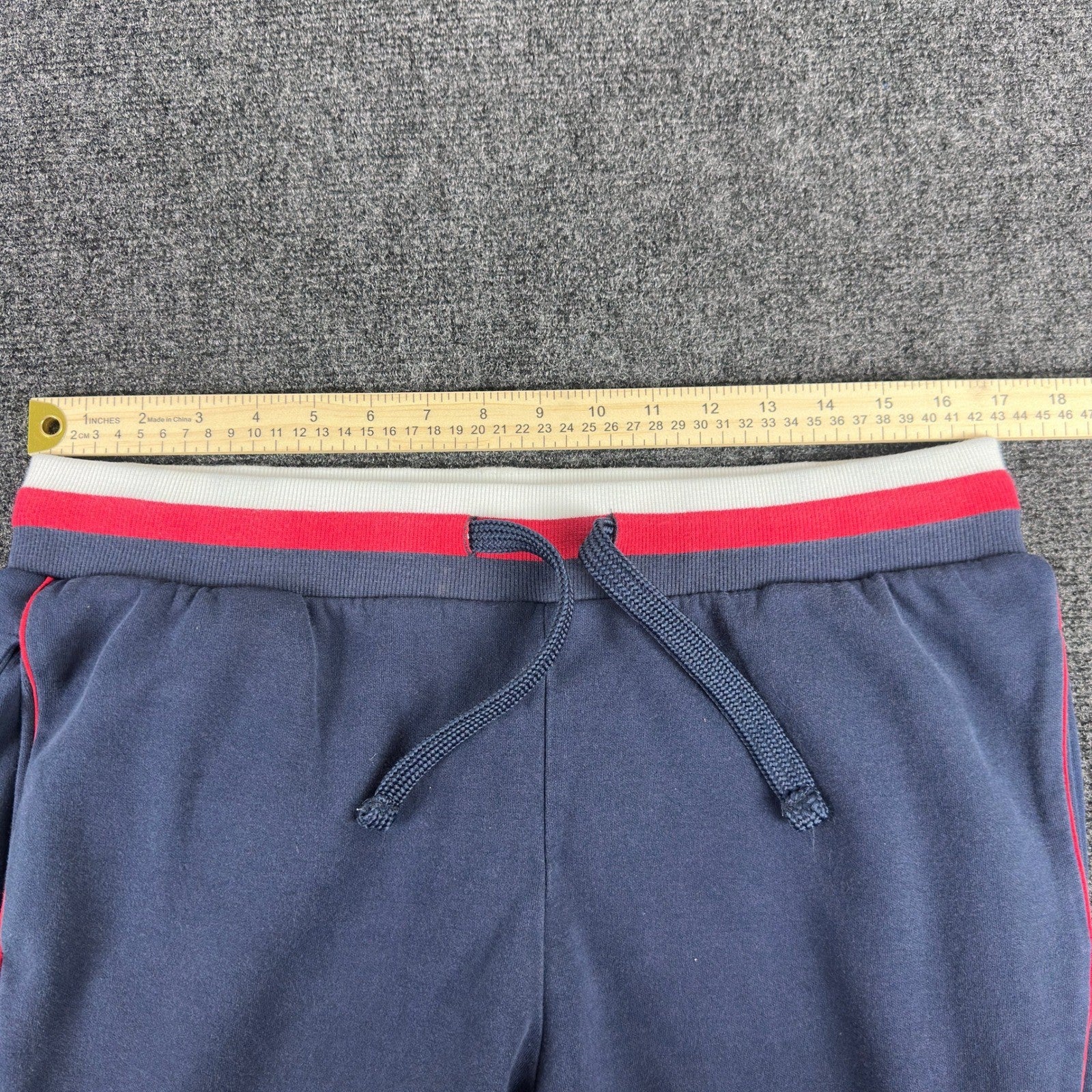 Jack & Jones Mens Navy Blue Jogger Sweatpants Red White Trim Size L 12190279 by JACK & JONES