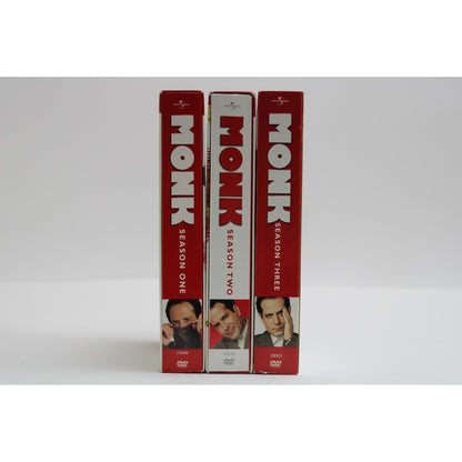 Monk Seasons 1 2 3 DVD Bundle Tony Shalhoub Mystery Comedy TV Series Box Set by Buysaavy