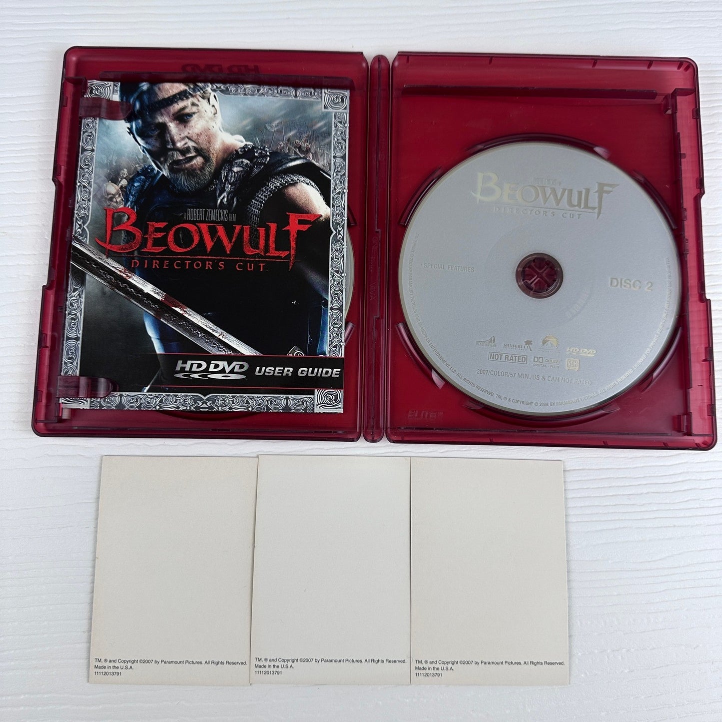 Beowulf Director's Cut HD DVD 2-Disc Set Robert Zemeckis Unrated 2007 1323244 by Buysaavy