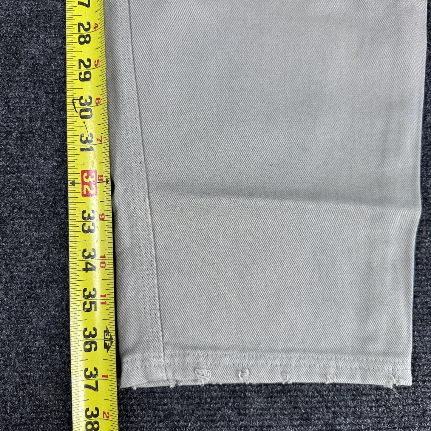 ASOS DESIGN Mens Stone Beige Cotton Twill Straight Leg Chino Pants 34X37 by ASOS DESIGN