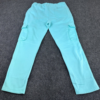 Reason Mens L Teal Cargo Sweatpants Drawstring Pockets Streetwear Casual by Reason