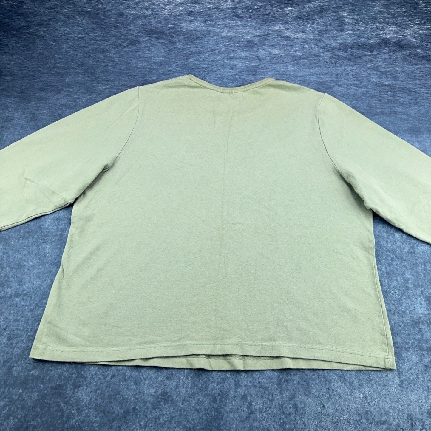 Croft & Barrow Woman Stretch Sage Green Long Sleeve Crew Neck Top Plus Size 2X by Croft & Barrow