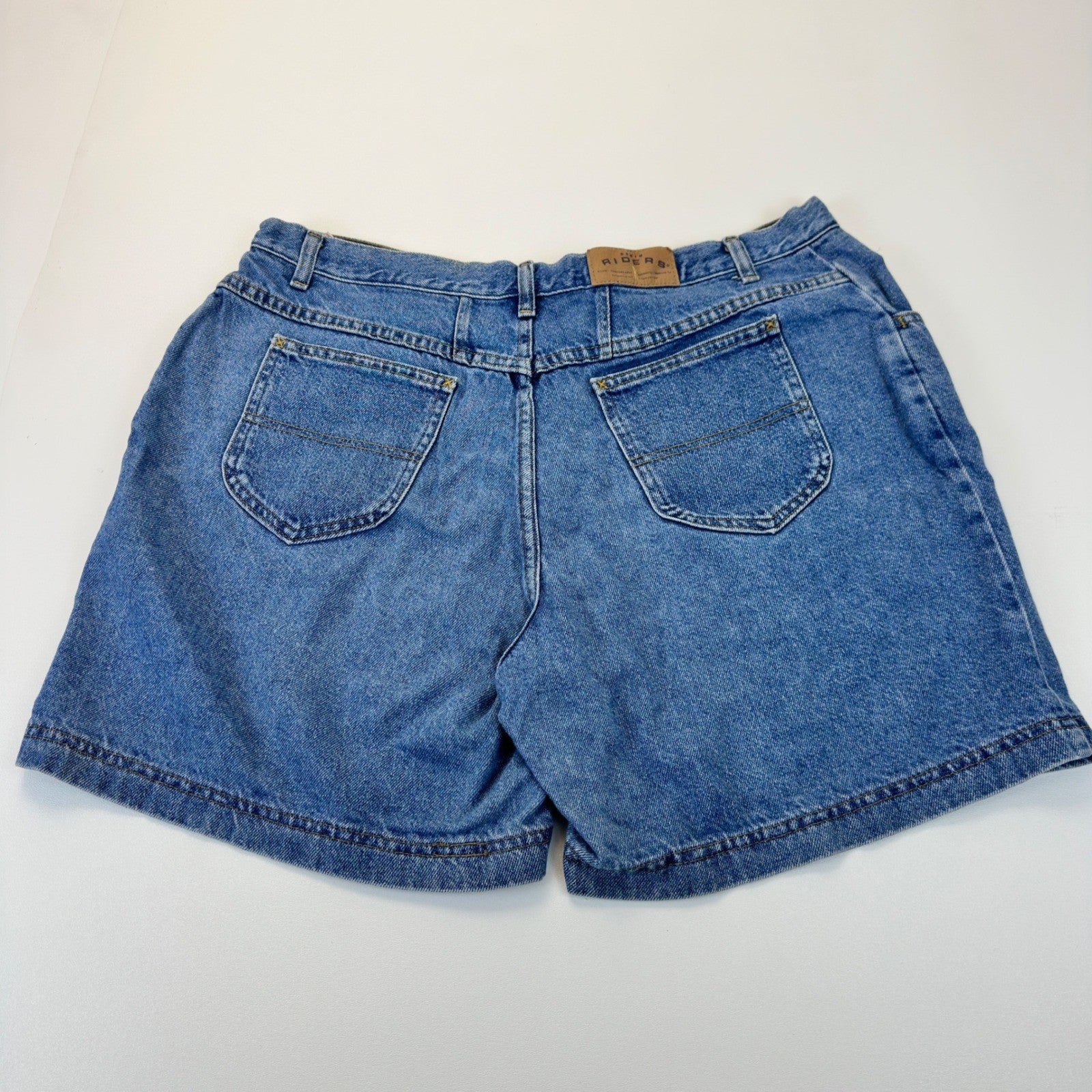 Riders by Lee Vintage Denim Shorts Medium Wash High Rise 18W M Distressed by Riders by Lee