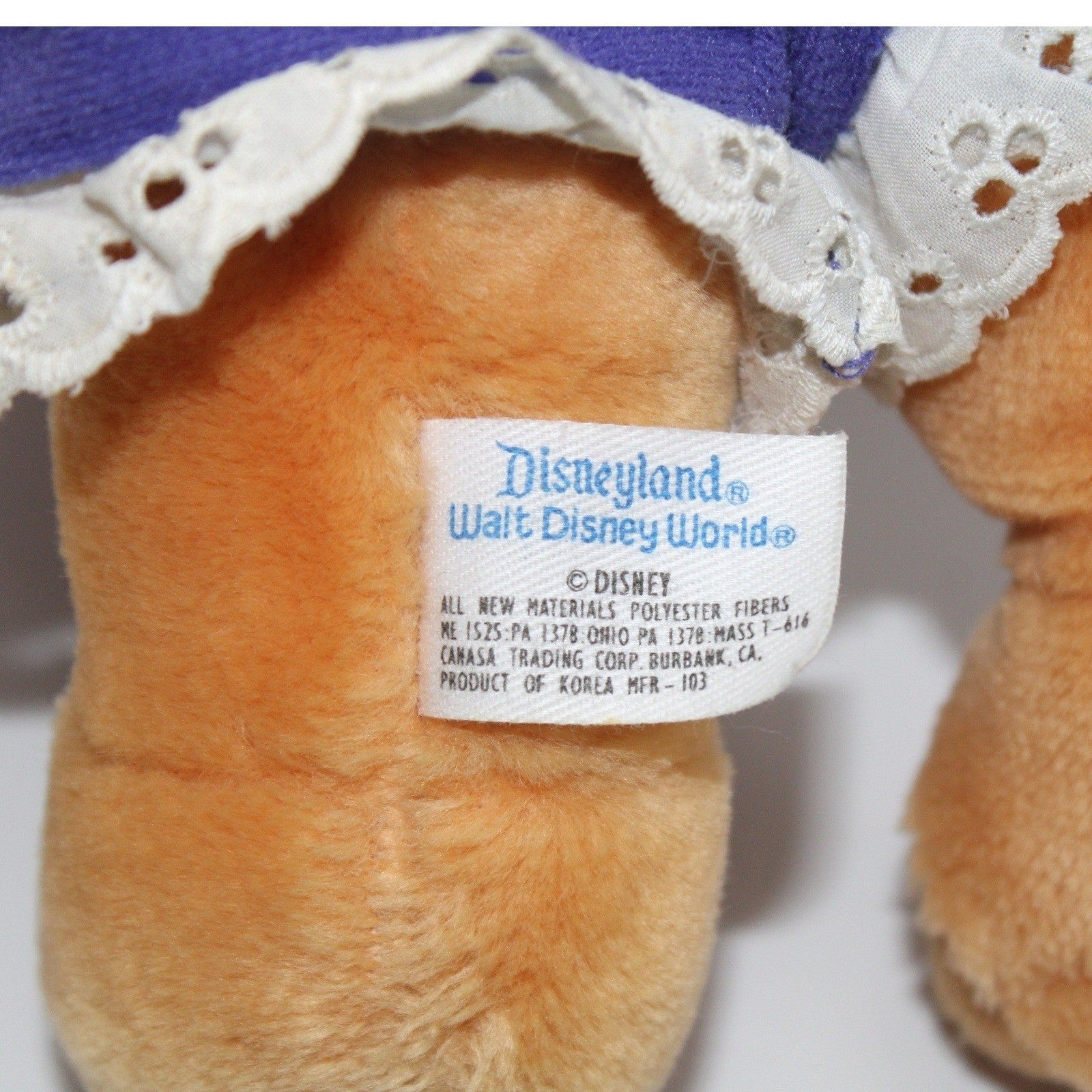 18 Inch Rare Molly Cunningham Disney Plush Toy TaleSpin Character With Pink Shirt And Purple Overalls by Disney
