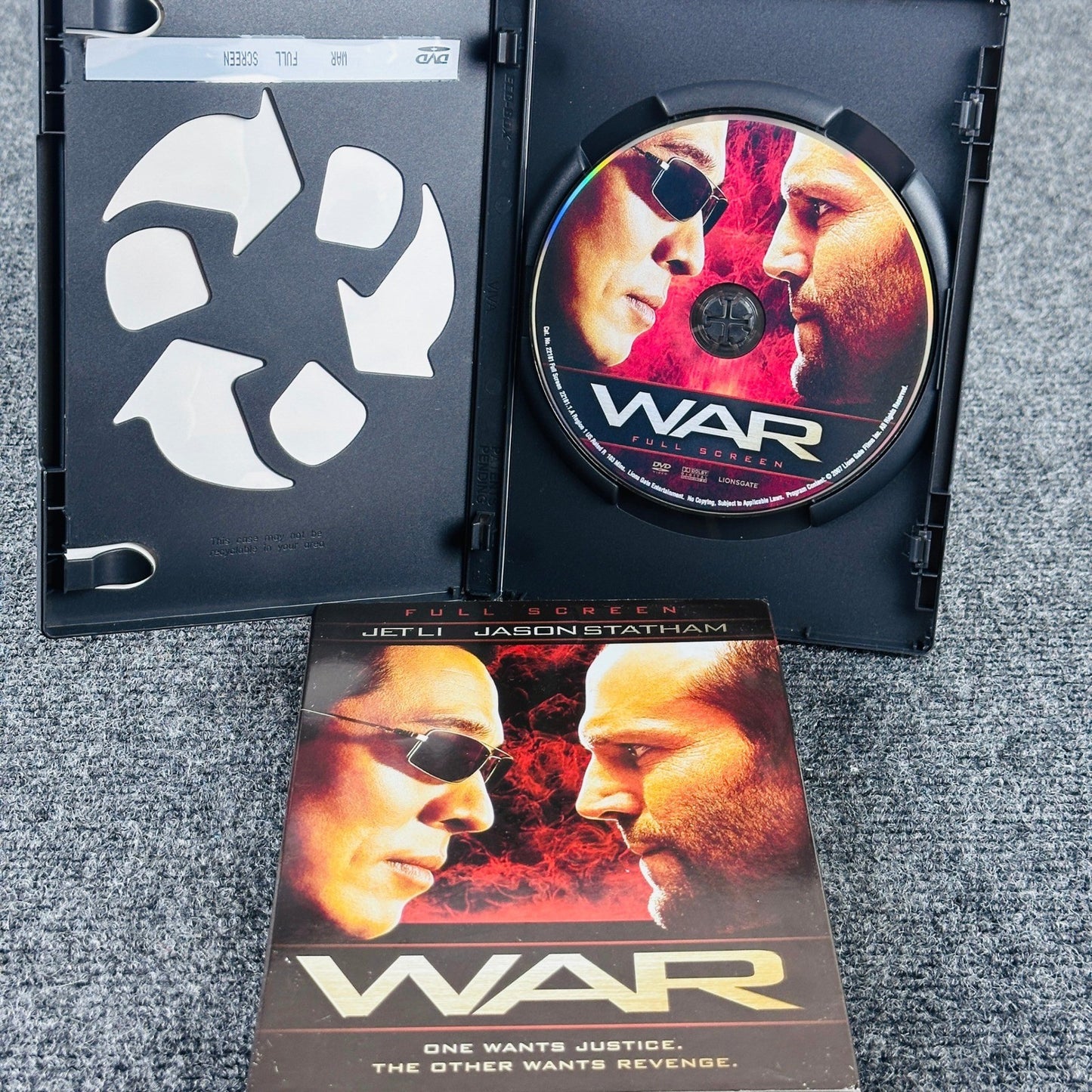 War DVD 2007 Jet Li Jason Statham Full Screen Edition Action Thriller Lionsgate by Buysaavy