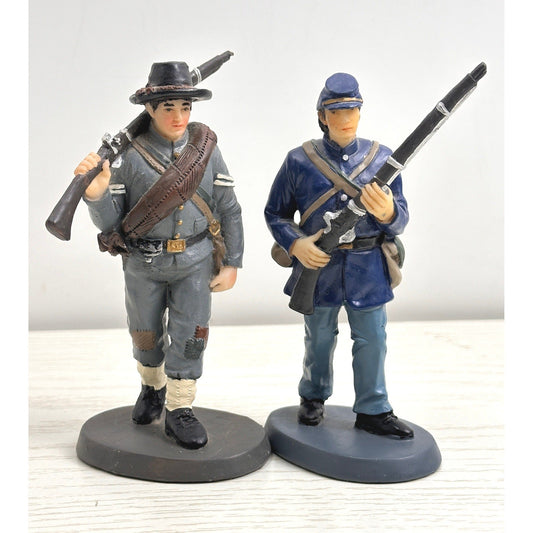 Civil War Soldier Figurines Set of 2 Historical Gettysburg Souvenir Decor by Americana Souvenirs