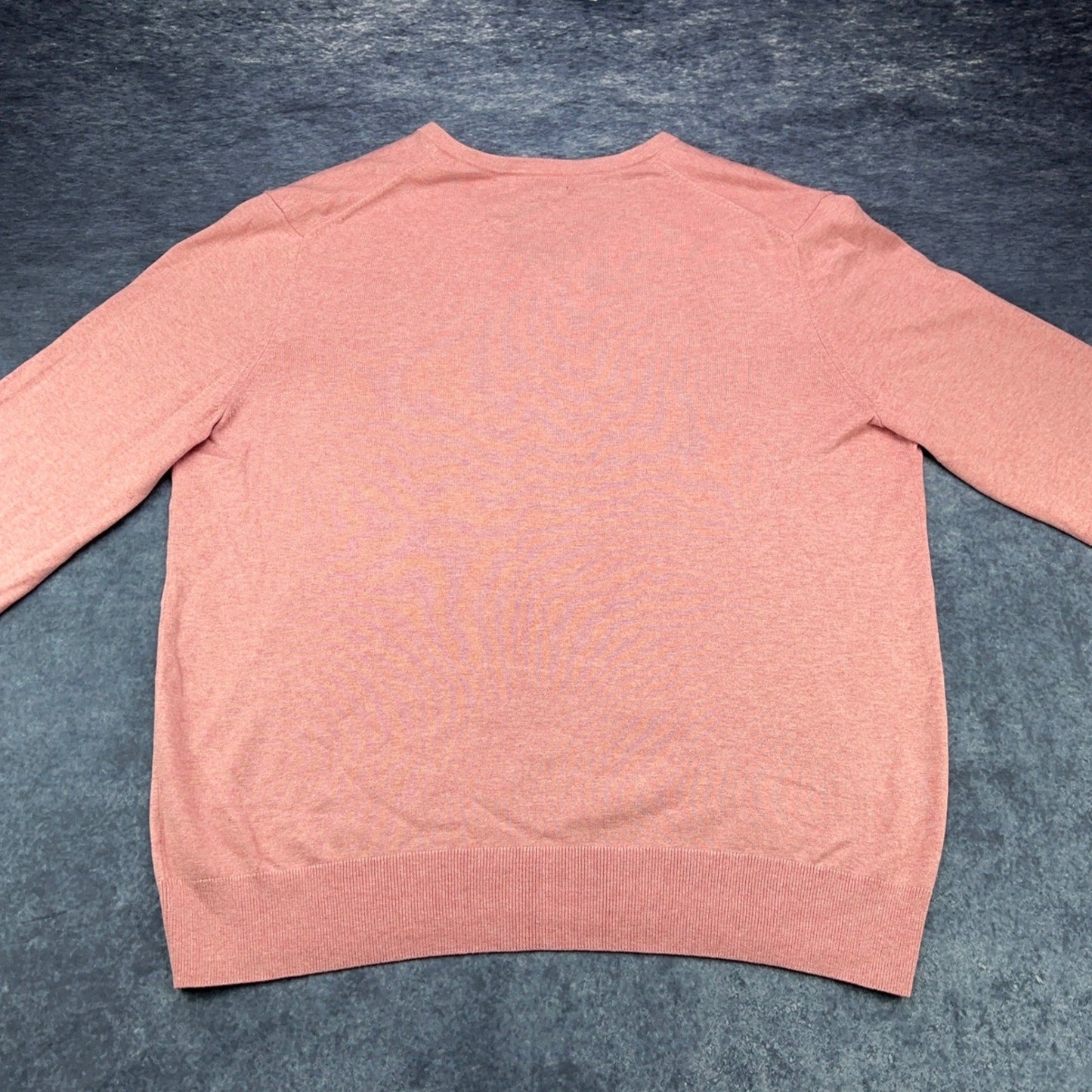 Banana Republic Mens XL Salmon Pink Silk Cotton Cashmere V-Neck Sweater by Banana Republic