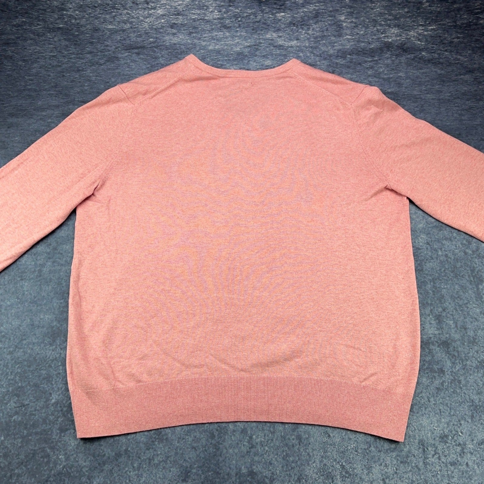 Banana Republic Mens XL Salmon Pink Silk Cotton Cashmere V-Neck Sweater by Banana Republic