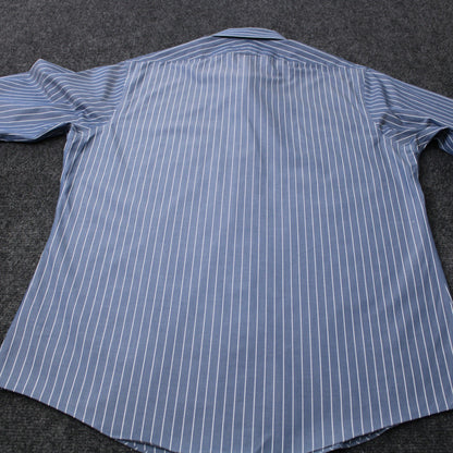 Brooks Brothers Regent Blue White Stripe Non-Iron Supima Cotton Shirt 16 1/2 -33 by Brooks Brothers