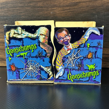 Vintage 1997 Goosebumps Cardboard Bookends Slappy Mummy RL Stine Scholastic 90s by Scholastic