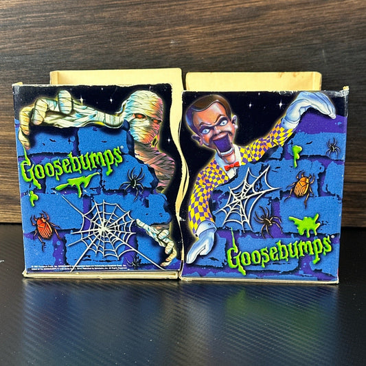 Vintage 1997 Goosebumps Cardboard Bookends Slappy Mummy RL Stine Scholastic 90s by Scholastic