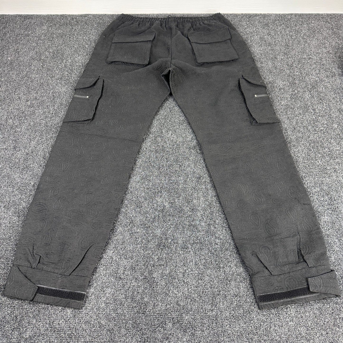 GVAPI Black Paisley Textured Cargo Pants Limited Edition 34 Aaron Wilhelm Mens by GVAPI