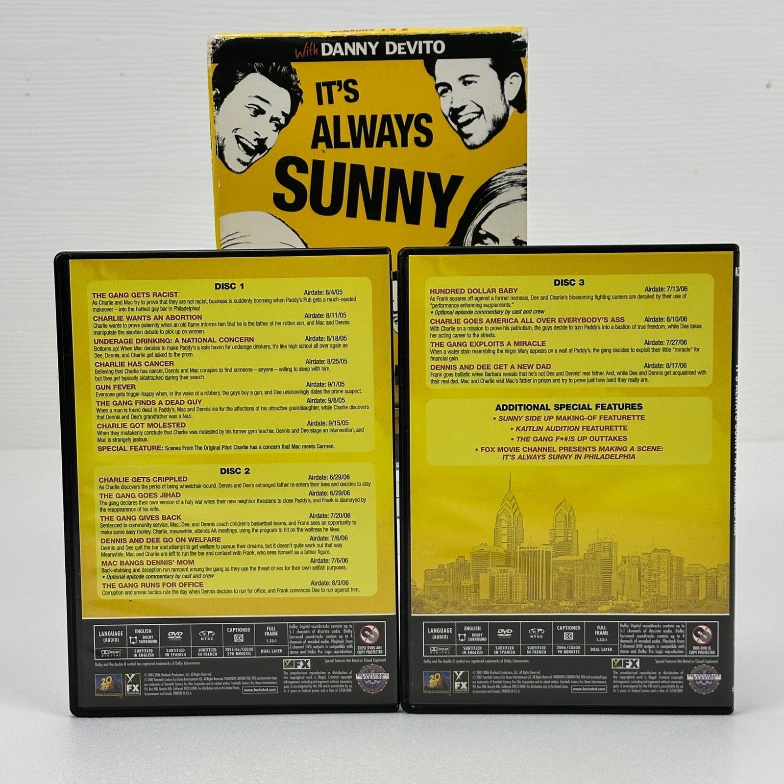 Its Always Sunny in Philadelphia Seasons 1 & 2 DVD Box Set Danny DeVito Comedy by Buysaavy