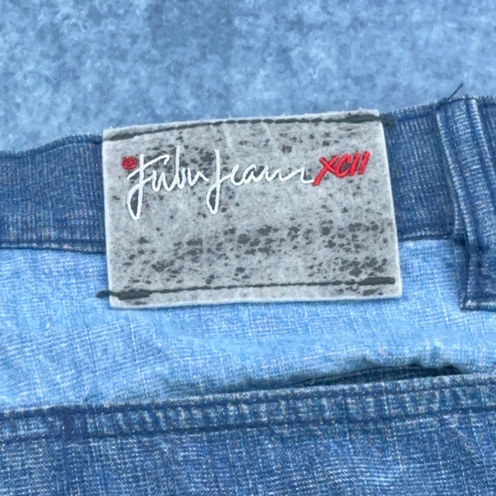 Vintage FUBU The Collection Patchwork Baggy Jeans Mens 34x34 Blue Streetwear 90s by FUBU