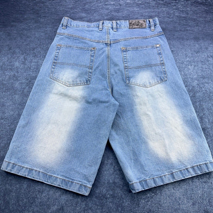 Jordan Craig Modern Classic Denim Shorts Light Wash Blue Mens 36 Streetwear Y2K by Jordan Craig