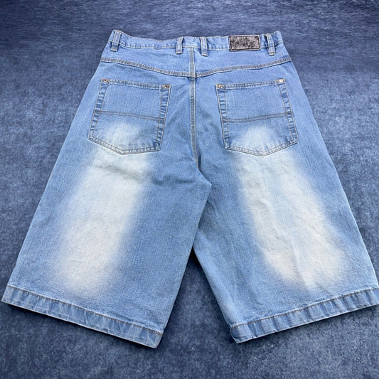 Jordan Craig Modern Classic Denim Shorts Light Wash Blue Mens 36 Streetwear Y2K by Jordan Craig