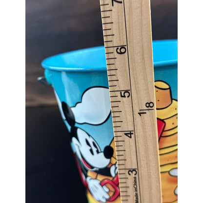Vintage 1996 Disney Mickey Minnie Pluto Tin Sand Pail Beach Bucket Series 1 ASC by Disney