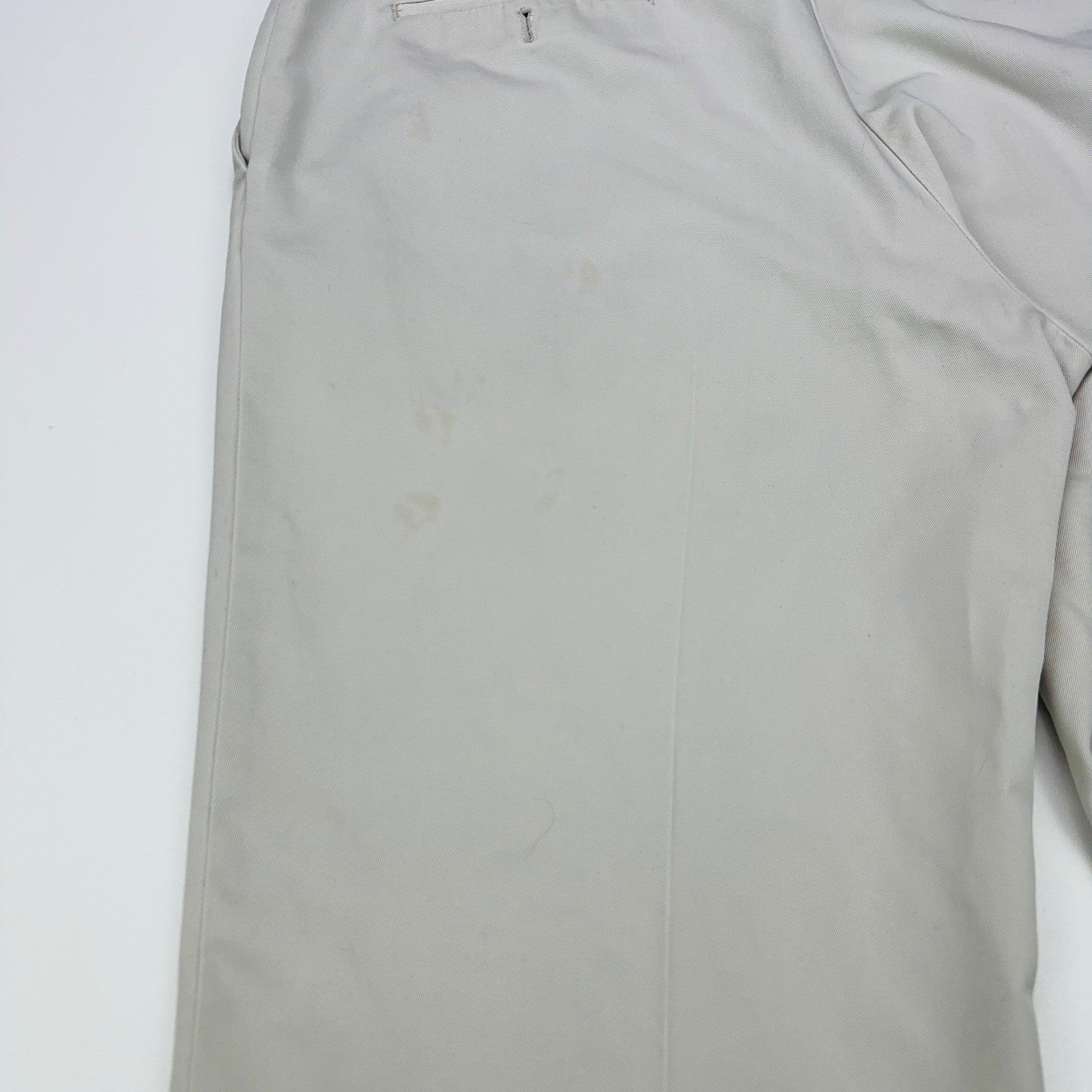 Haggar Mens Khaki Chino Pants Beige Flat Front 100% Cotton 38x29 by Haggar