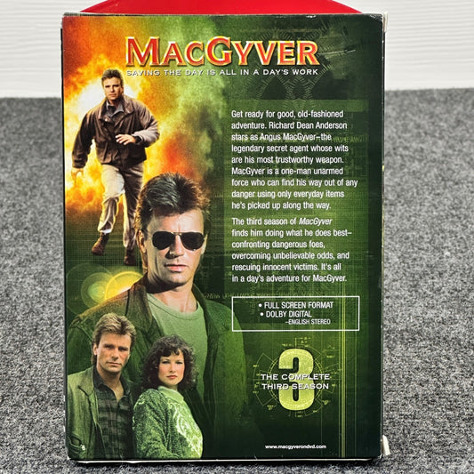 MacGyver The Complete Third Season DVD 5-Disc Richard Dean Anderson Paramount by Buysaavy