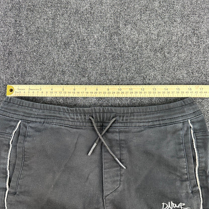 Zara Man Black Tapered Joggers Side Piping Drawstring Waist Mens Size L MEX 32 by Zara