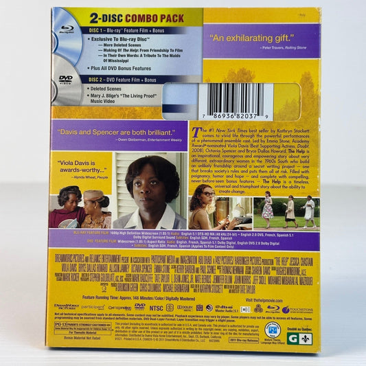 The Help Blu-ray DVD 2-Disc Combo Pack Viola Davis Emma Stone Drama Movie by Buysaavy