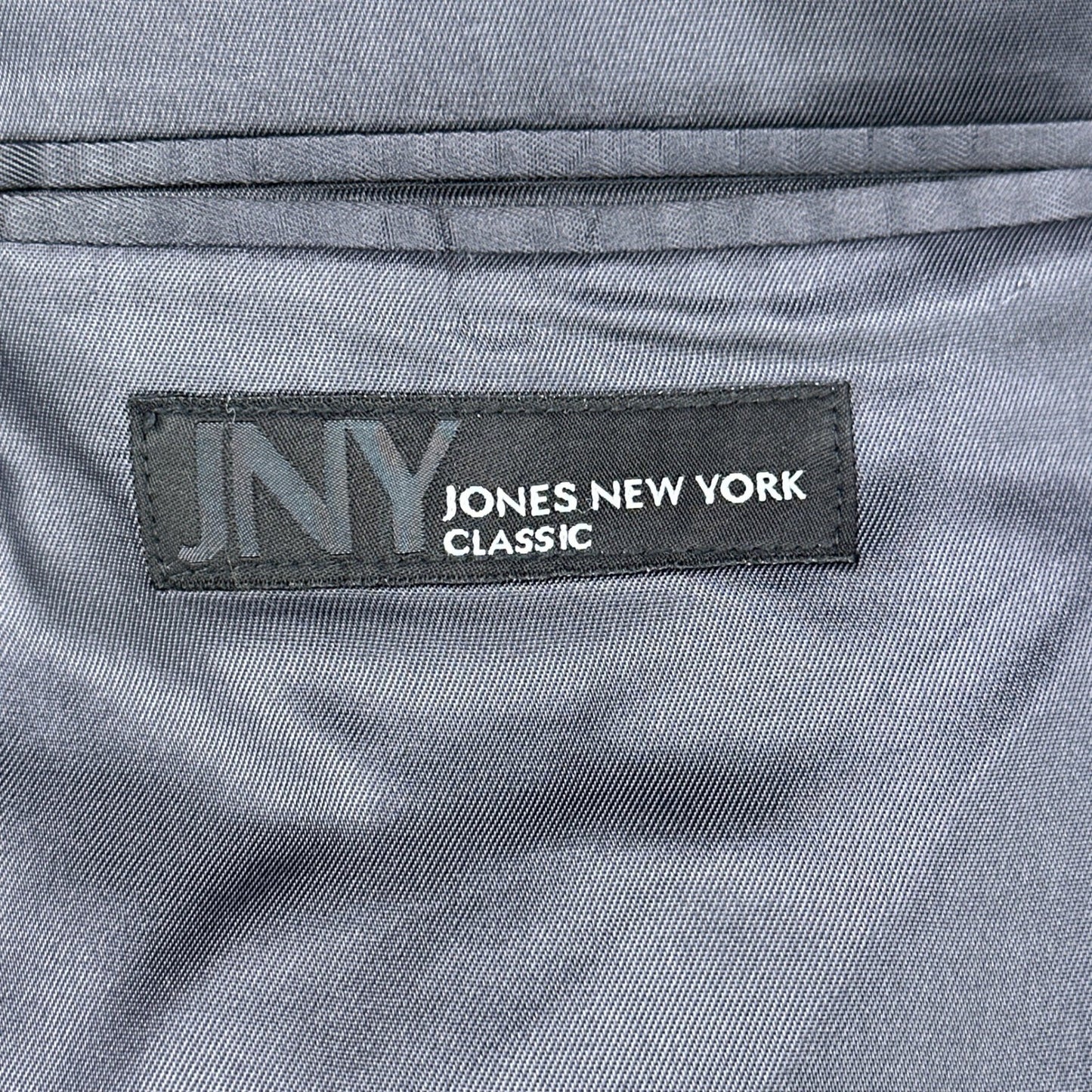 Jones New York Classic Mens 2-Piece Suit Charcoal Black 100% Wool 38W 46R by Jones New York Classic