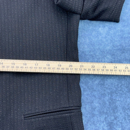 Tailored by Bonacci Mens Black Textured Pinstripe Tuxedo Suit Shawl Lapel USA by Buysaavy