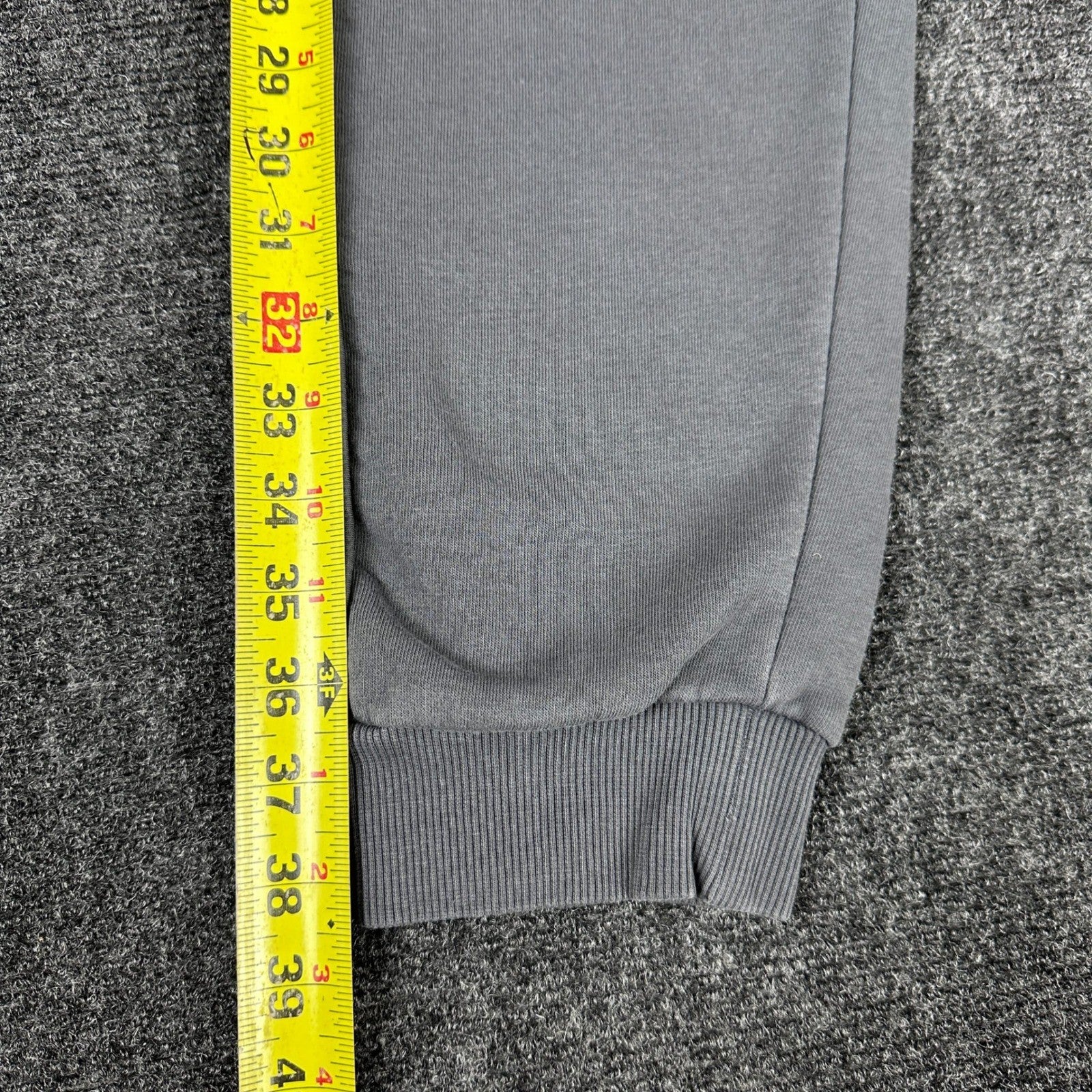 River Island Mens Logo Tape Joggers Charcoal Grey Fleece Sweatpants Large L by River Island