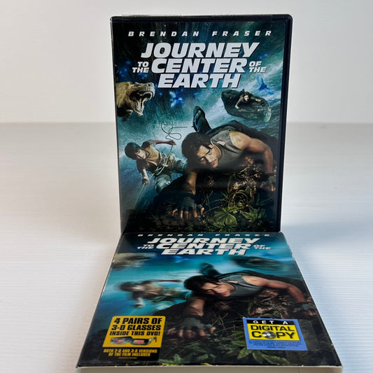Journey to the Center of the Earth DVD Brendan Fraser 2D 3D 4 Glasses 2008 PG by Buysaavy