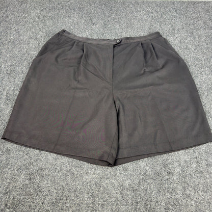 Coral Bay Golf Shorts Womens 20 Black Pleated High Rise Elastic Back Activewear by Coral Bay Golf