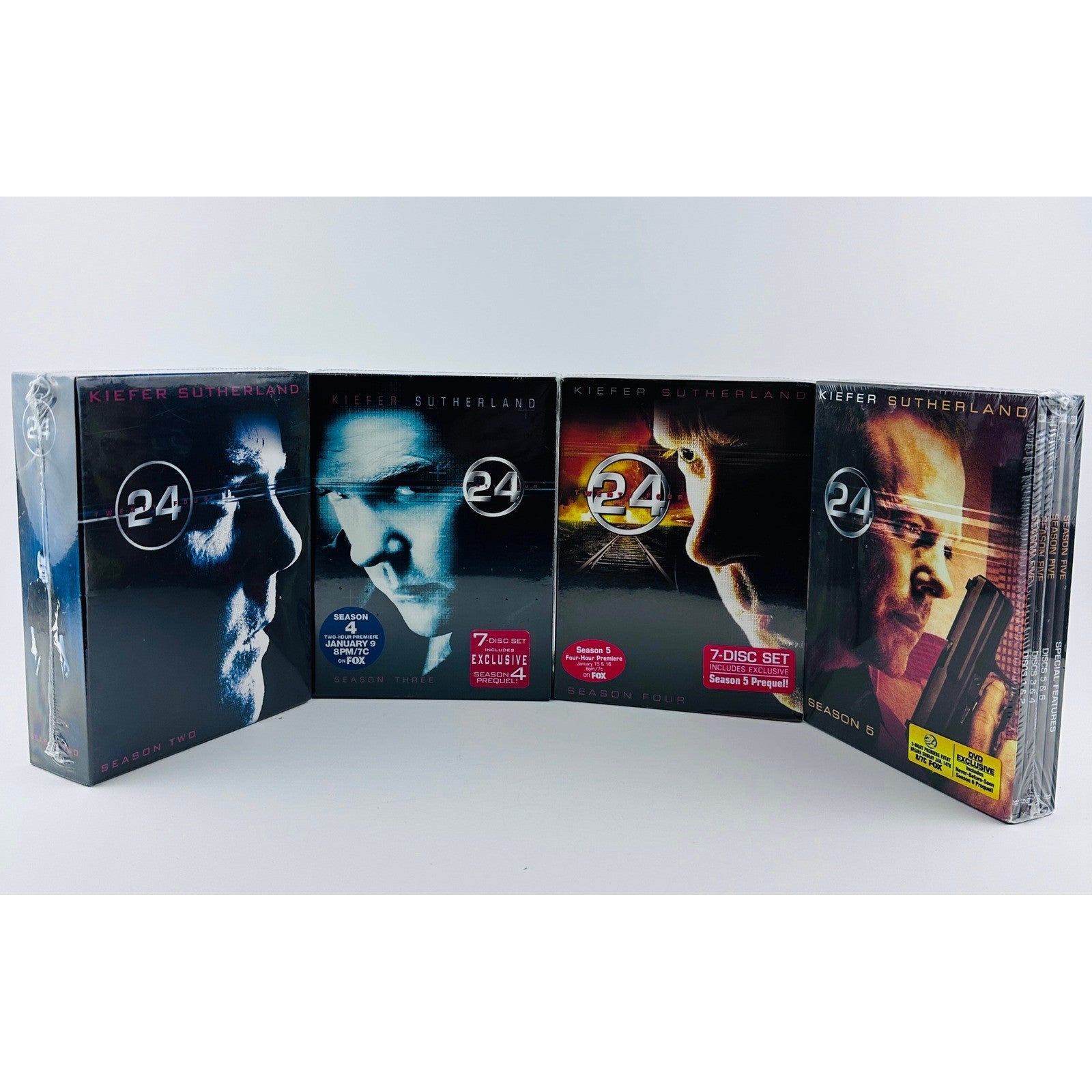 24 Seasons 2-5 DVD Box Set Kiefer Sutherland Action Thriller TV Series by Buysaavy