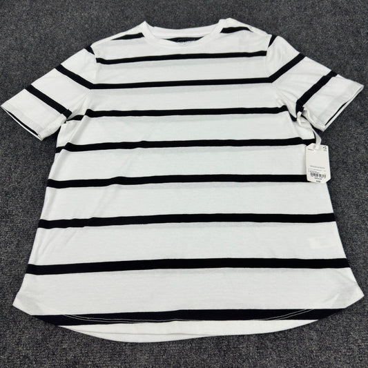 Stylus Mens Black Stripe Short Sleeve Crew Neck T-Shirt SP24STY5032M Medium NWT by Stylus
