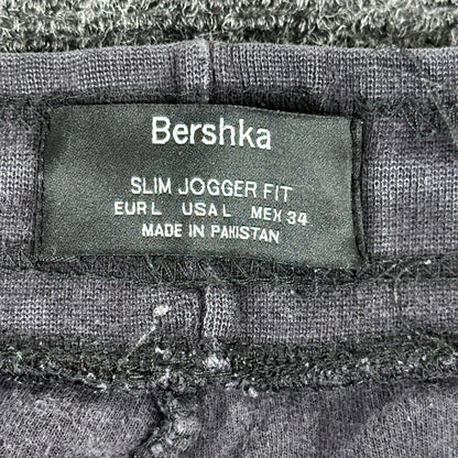 Bershka Slim Jogger Sweatpants Mens L Gray Elastic Waist Casual Pants Fit by Bershka