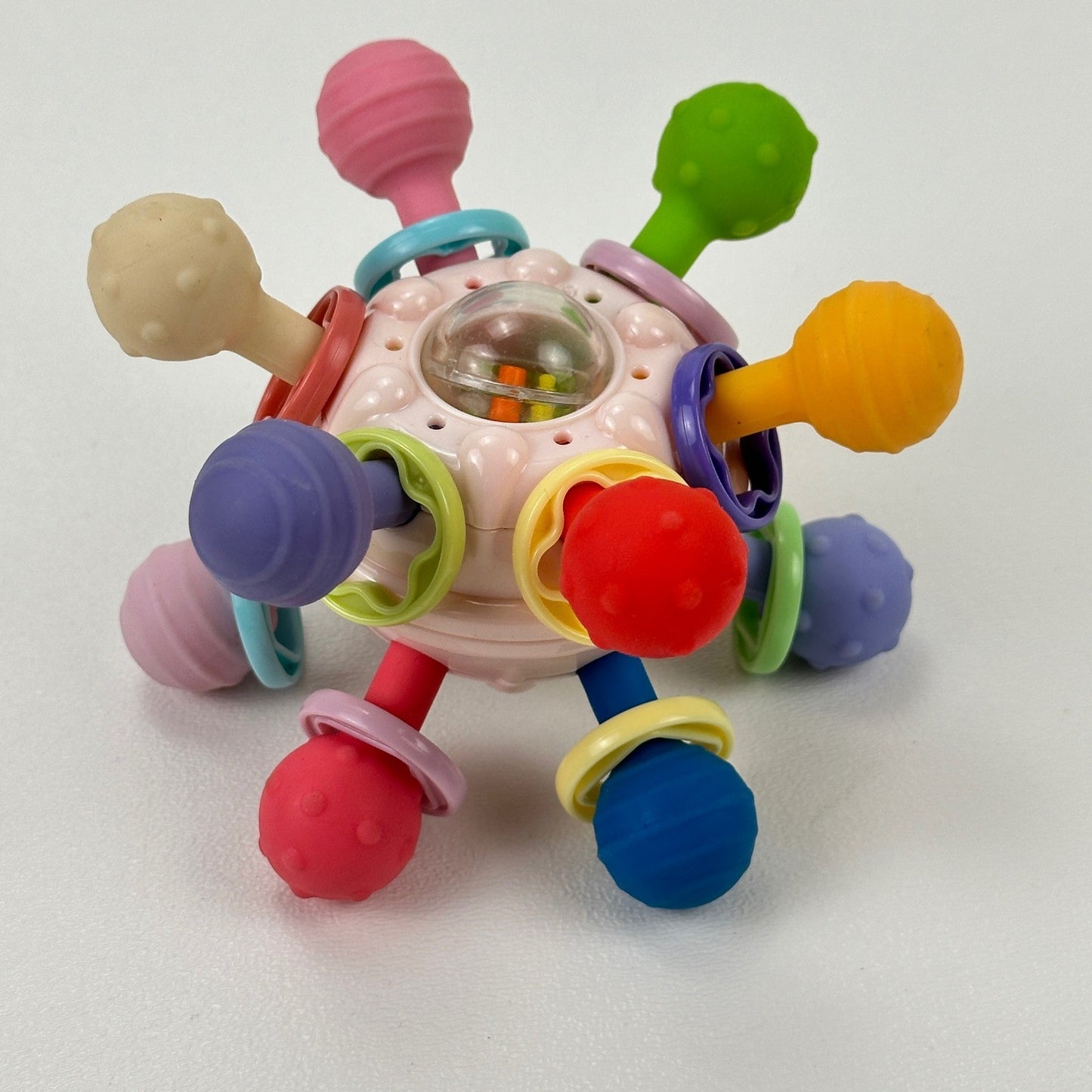 Baby Montessori Sensory Toy Activity Ball Teether Rattle 0-12 Months Multicolor by Unbranded