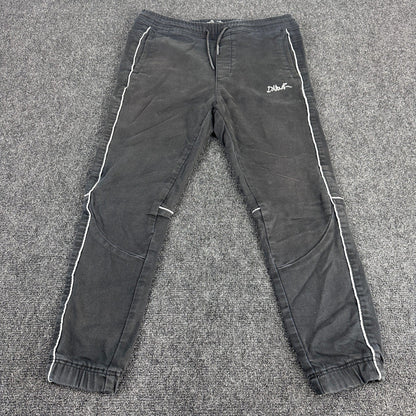 Zara Man Black Tapered Joggers Side Piping Drawstring Waist Mens Size L MEX 32 by Zara