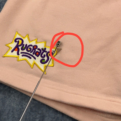 Nickelodeon Rugrats Graphic Sweat Shorts Pink Mens Medium Tommy Chuckie Reptar by Nickelodeon