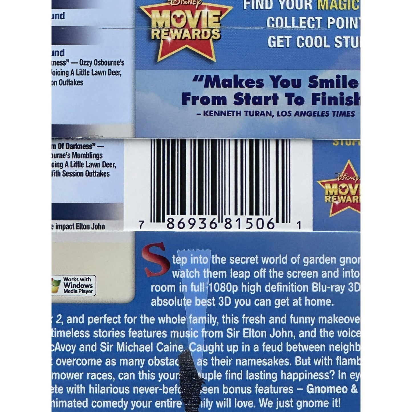 Gnomeo & Juliet 3D Blu-ray DVD Combo Pack Elton John Music Slipcover G Movie by Buysaavy