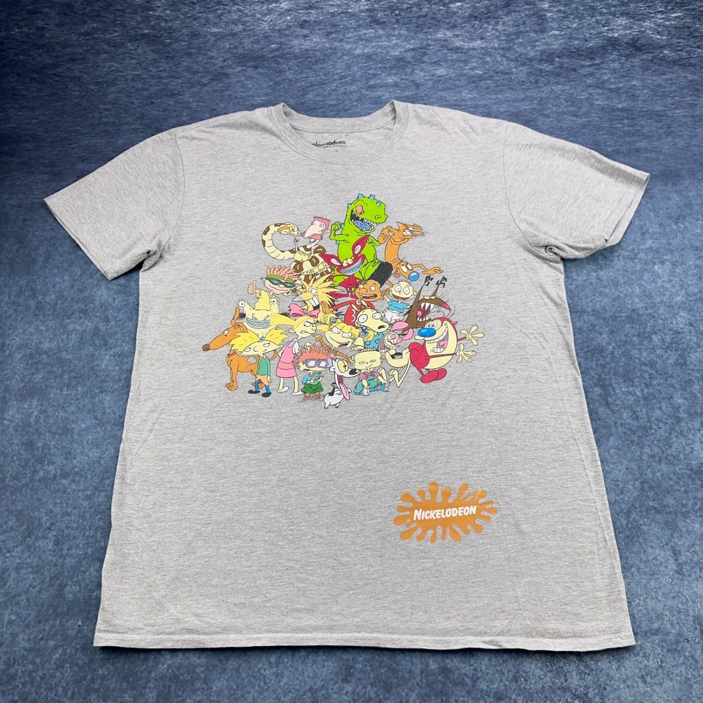 Nickelodeon Mens 90s Nicktoons Characters Graphic T-Shirt Gray Large Rugrats L by Nickelodeon