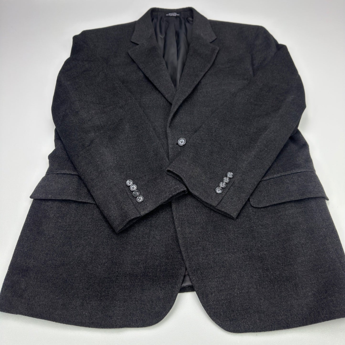 Jones New York Mens 44R Blazer Charcoal Grey Two Button Sport Coat Jacket by Jones New York
