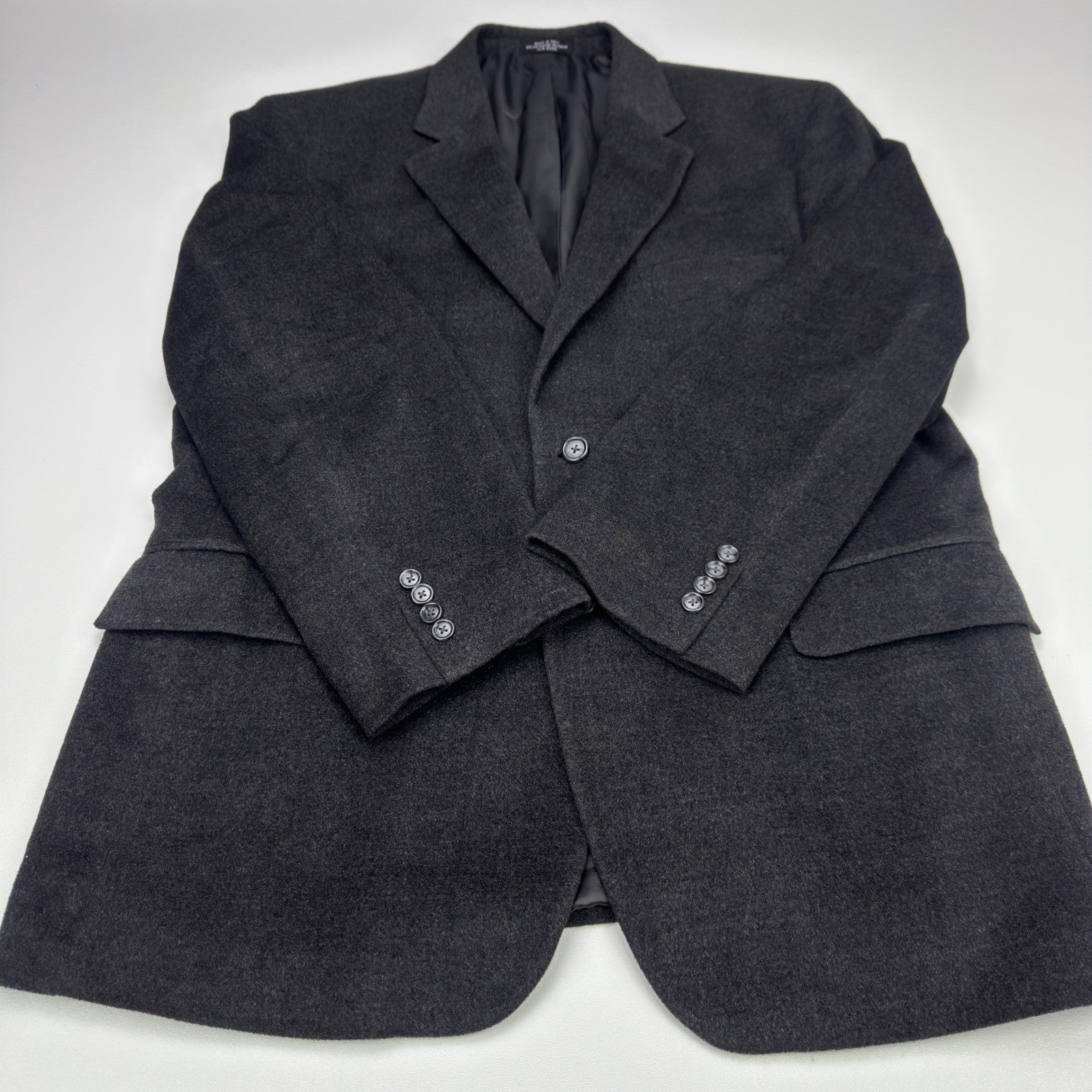 Jones New York Mens 44R Blazer Charcoal Grey Two Button Sport Coat Jacket by Jones New York
